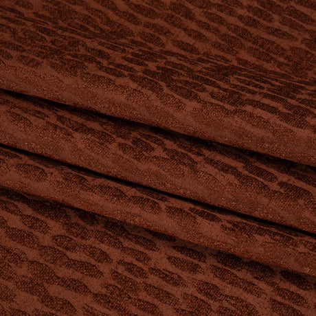 Rows of Spots Recycled Polyester Chenille Drapery Jacquard - Paprika - British Imported