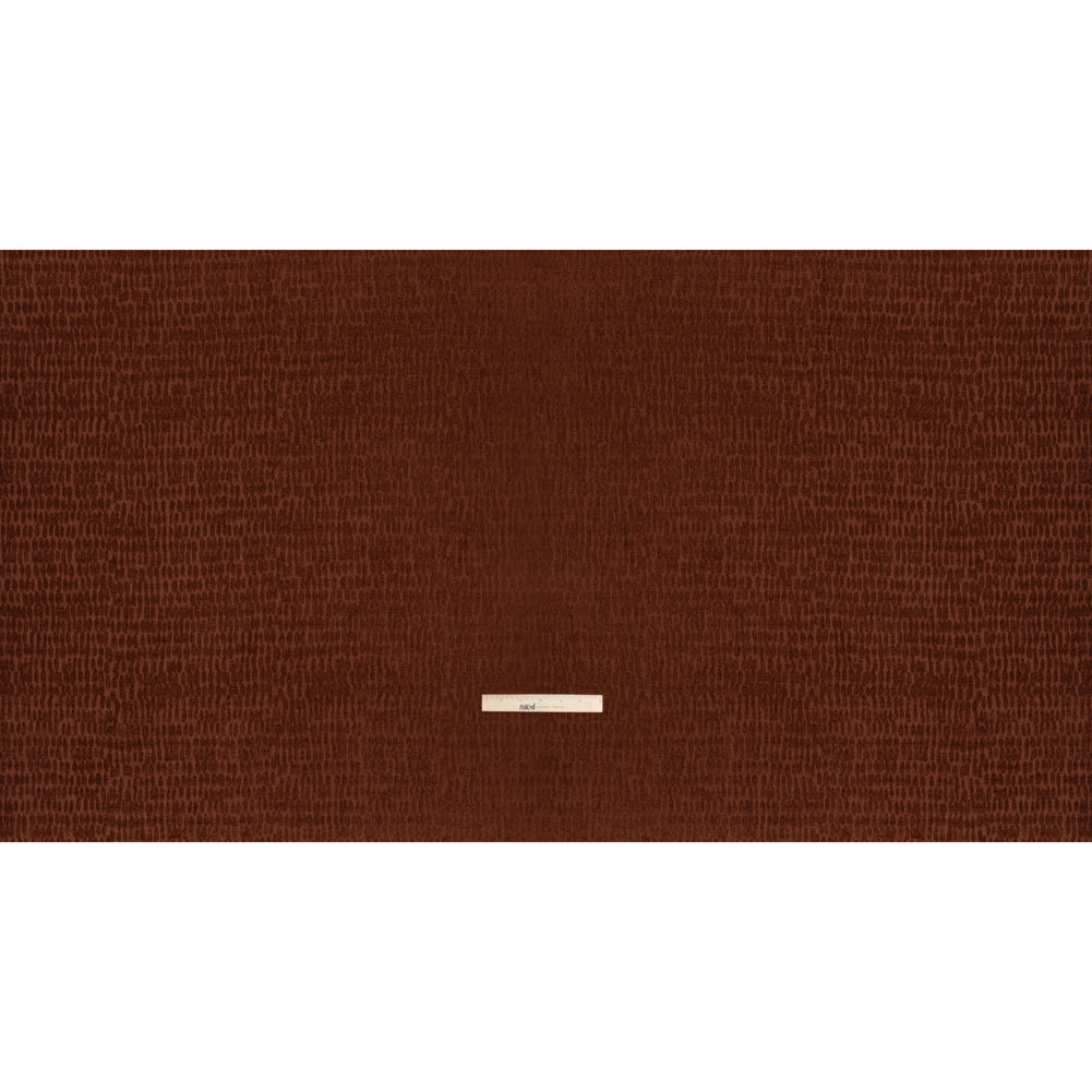 Rows of Spots Recycled Polyester Chenille Drapery Jacquard - Paprika - British Imported