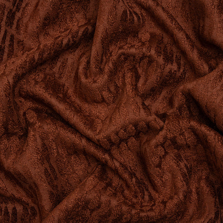 Rows of Spots Recycled Polyester Chenille Drapery Jacquard - Paprika - British Imported