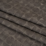 Circles and Slices Recycled Polyester and Cotton Drapery Jacquard - Flint - British Imported
