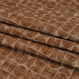 Circles and Slices Recycled Polyester and Cotton Drapery Jacquard - Ginger - British Imported