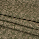 Circles and Slices Recycled Polyester and Cotton Drapery Jacquard - Ivy - British Imported