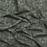 Circles and Slices Recycled Polyester and Cotton Drapery Jacquard - Ocean - British Imported
