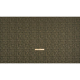 Circles and Slices Recycled Polyester and Cotton Drapery Jacquard - Olive - British Imported