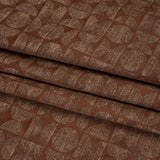 Circles and Slices Recycled Polyester and Cotton Drapery Jacquard - Paprika - British Imported