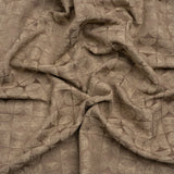 Circles and Slices Recycled Polyester and Cotton Drapery Jacquard - Rosewood - British Imported