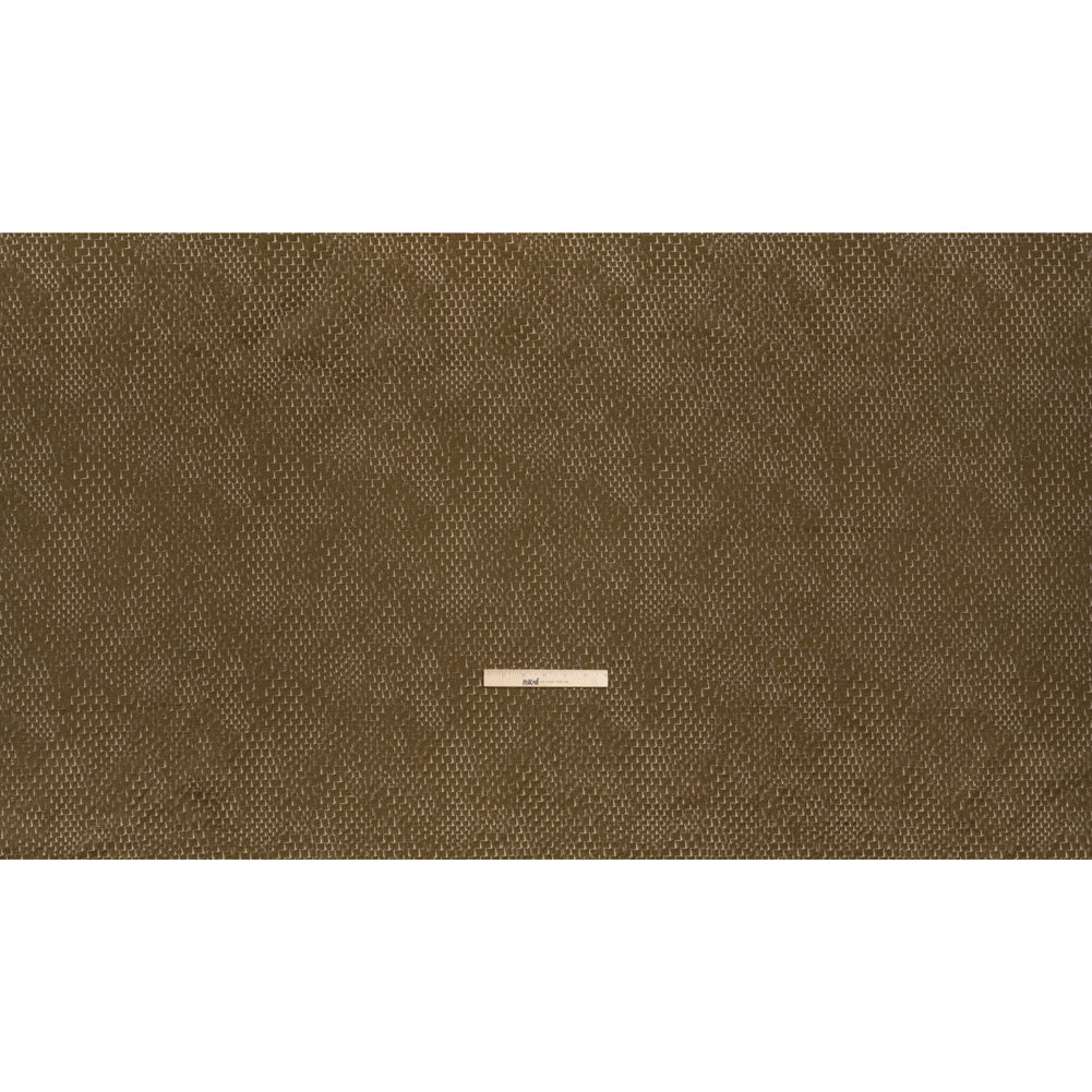 Stairstep Zig Zags Recycled Polyester and Cotton Drapery Jacquard - Brass - British Imported
