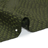 Stairstep Zig Zags Recycled Polyester and Cotton Drapery Jacquard - Emerald - British Imported