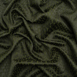 Stairstep Zig Zags Recycled Polyester and Cotton Drapery Jacquard - Emerald - British Imported