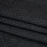 Stairstep Zig Zags Recycled Polyester and Cotton Drapery Jacquard - Ink - British Imported