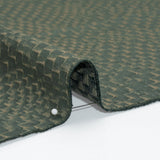 Stairstep Zig Zags Recycled Polyester and Cotton Drapery Jacquard - Ocean - British Imported