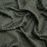 Stairstep Zig Zags Recycled Polyester and Cotton Drapery Jacquard - Ocean - British Imported