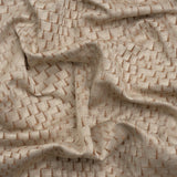 Stairstep Zig Zags Recycled Polyester and Cotton Drapery Jacquard - Sepia - British Imported