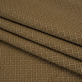 Diamond Tiles Recycled Polyester and Cotton Drapery Jacquard - Brass - British Imported