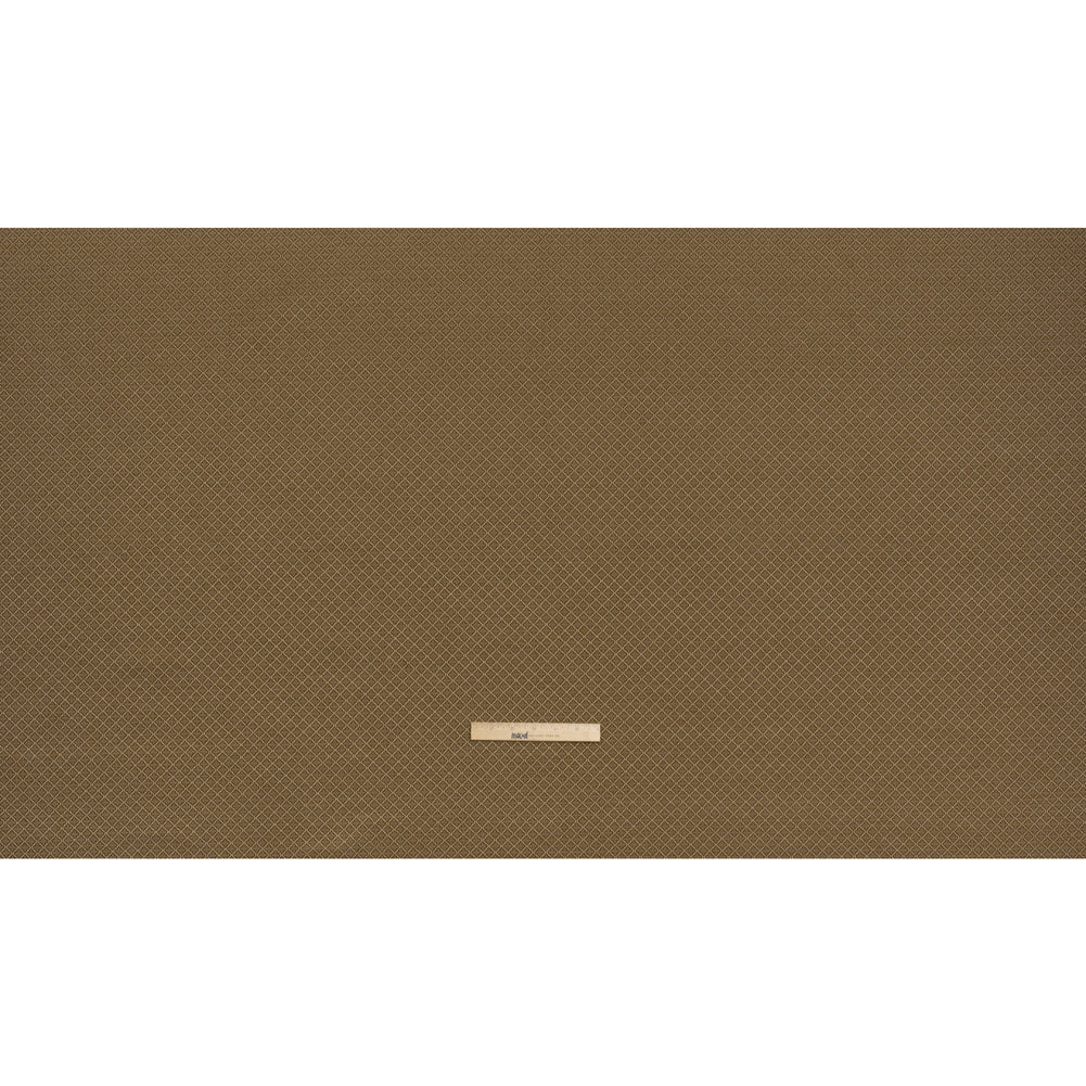 Diamond Tiles Recycled Polyester and Cotton Drapery Jacquard - Brass - British Imported