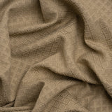 Diamond Tiles Recycled Polyester and Cotton Drapery Jacquard - Putty - British Imported