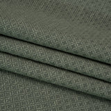 Diamond Tiles Recycled Polyester and Cotton Drapery Jacquard - Teal - British Imported