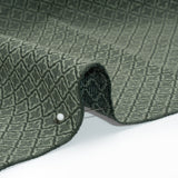 Diamond Tiles Recycled Polyester and Cotton Drapery Jacquard - Teal - British Imported