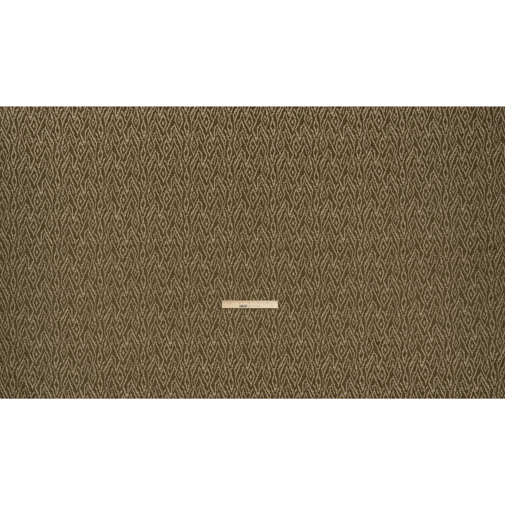 Geometric Recycled Polyester and Cotton Drapery Jacquard - Brass - British Imported