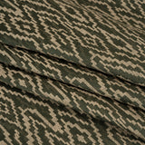 Geometric Recycled Polyester and Cotton Drapery Jacquard - Evergreen - British Imported