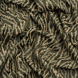 Geometric Recycled Polyester and Cotton Drapery Jacquard - Evergreen - British Imported