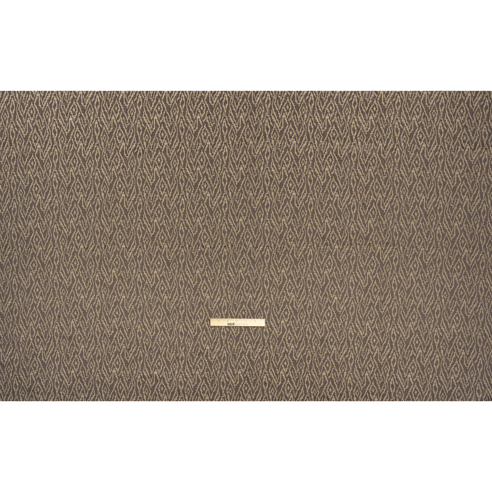 Geometric Recycled Polyester and Cotton Drapery Jacquard - Flint - British Imported
