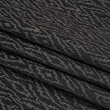 Geometric Recycled Polyester and Cotton Drapery Jacquard - Ink - British Imported