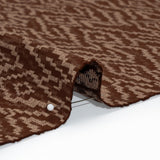 Geometric Recycled Polyester and Cotton Drapery Jacquard - Paprika - British Imported