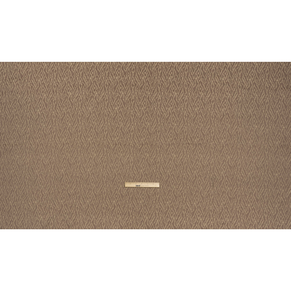 Geometric Recycled Polyester and Cotton Drapery Jacquard - Rosewood - British Imported