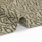 Geometric Recycled Polyester and Cotton Drapery Jacquard - Spruce - British Imported