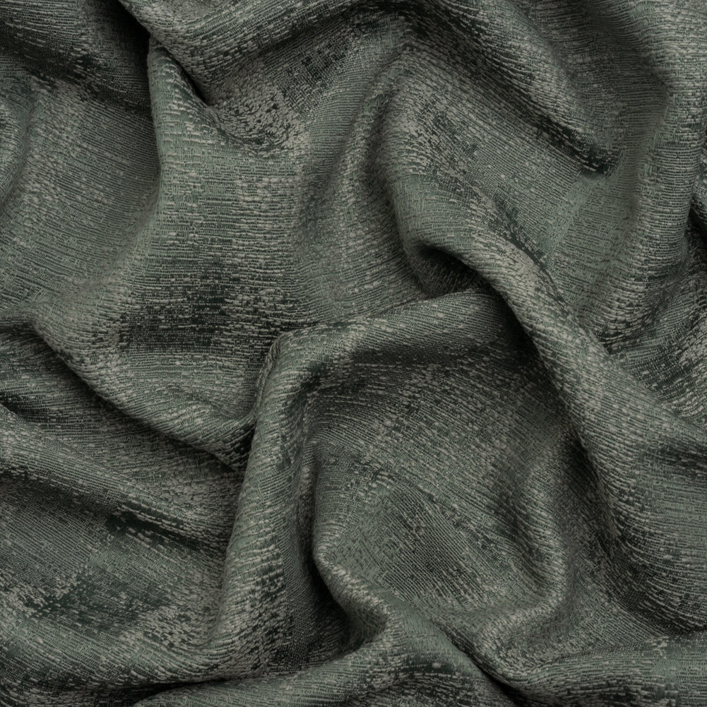Abstract Textures Recycled Polyester and Cotton Drapery Jacquard - Ocean - British Imported