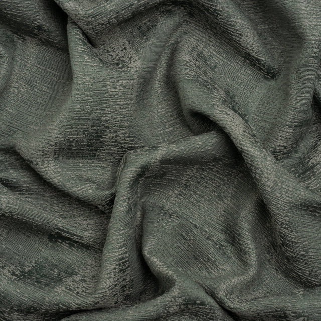Abstract Textures Recycled Polyester and Cotton Drapery Jacquard - Ocean - British Imported