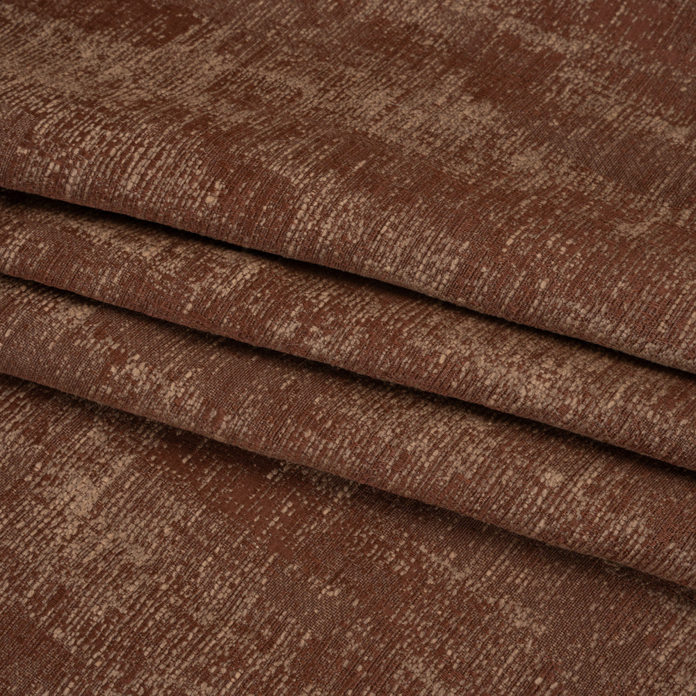 Abstract Textures Recycled Polyester and Cotton Drapery Jacquard - Paprika - British Imported