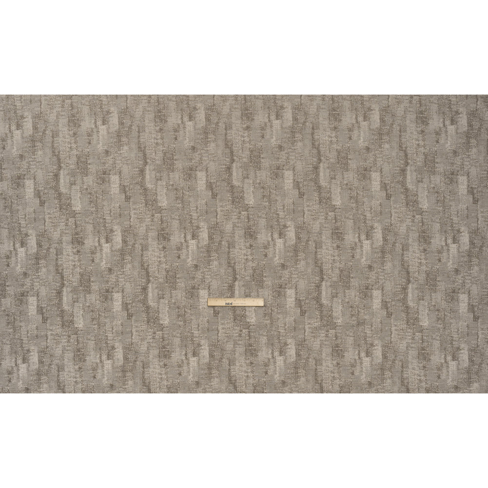 Abstract Textures Recycled Polyester and Cotton Drapery Jacquard - Porcini - British Imported
