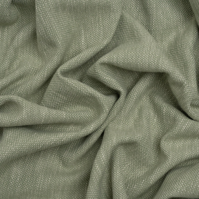 Linen Look Recycled Polyester and Cotton Woven - Eucalyptus - British Imported