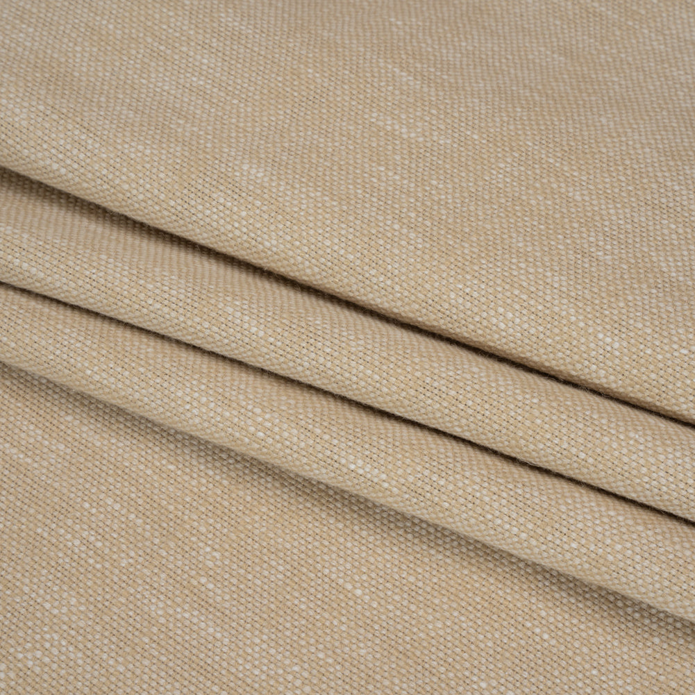Linen Look Recycled Polyester and Cotton Woven - Flax - British Imported