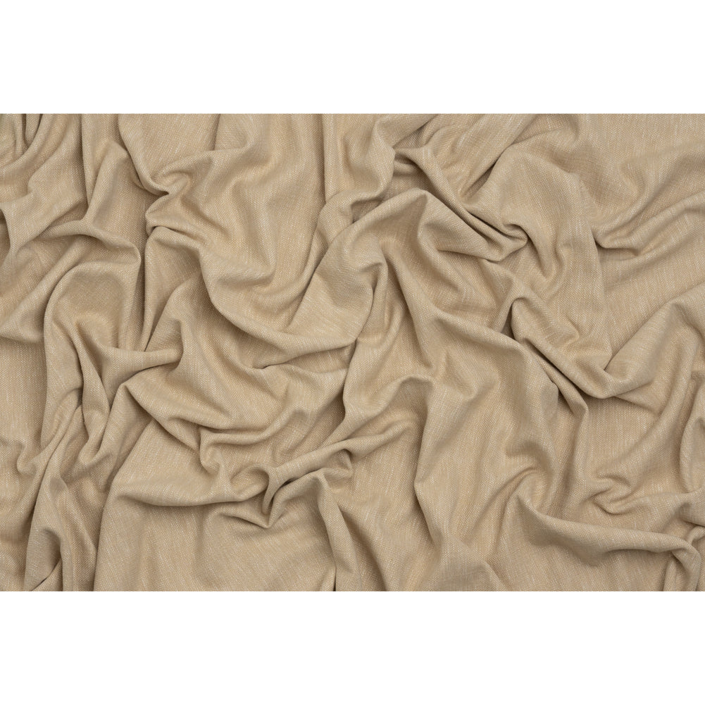 Linen Look Recycled Polyester and Cotton Woven - Flax - British Imported