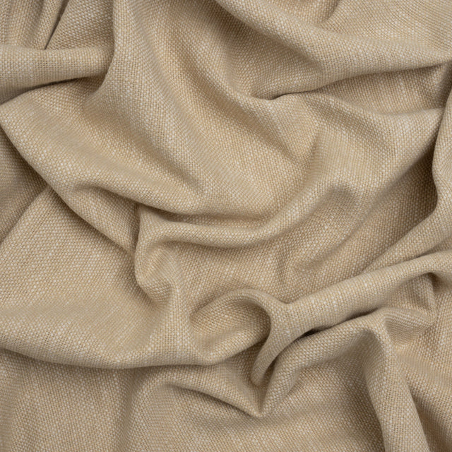 Linen Look Recycled Polyester and Cotton Woven - Flax - British Imported