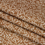 Brushed Cotton and Linen Canvas - Spice Little Vines - British Imported