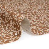 Brushed Cotton and Linen Canvas - Spice Little Vines - British Imported