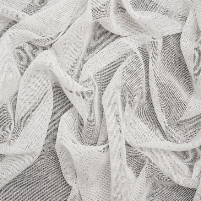 Mesh Drapery Sheers Fabric 118" - Chalk - British Imported