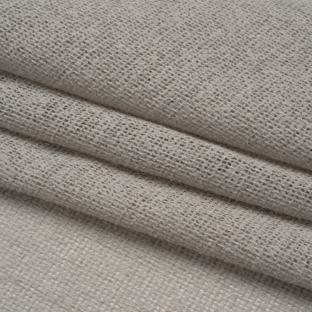 Boucle Burlap-Like Sheer Drapery Woven 118" - Pebble - British Imported