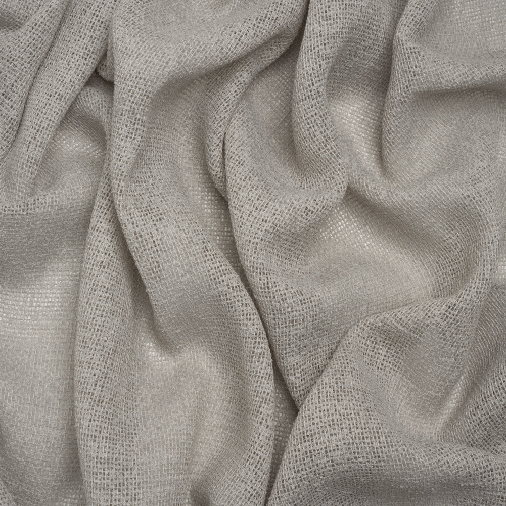 Boucle Burlap-Like Sheer Drapery Woven 118" - Pebble - British Imported