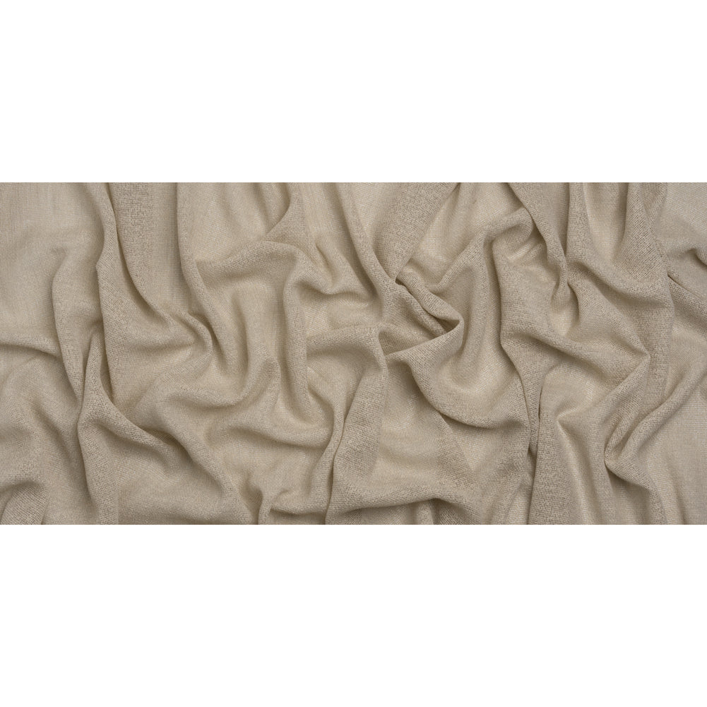 Boucle Burlap-Like Sheer Drapery Woven 118" - Putty - British Imported