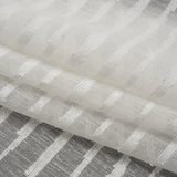 Boucle Striped Drapery Sheer Fabric 118" - Chalk - British Imported