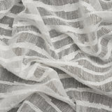 Boucle Striped Drapery Sheer Fabric 118" - Chalk - British Imported