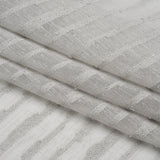 Boucle Striped Drapery Sheer Fabric 118" - Pebble - British Imported