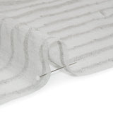 Boucle Striped Drapery Sheer Fabric 118" - Silver - British Imported