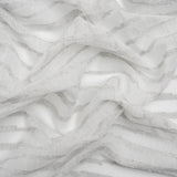 Boucle Striped Drapery Sheer Fabric 118" - Silver - British Imported