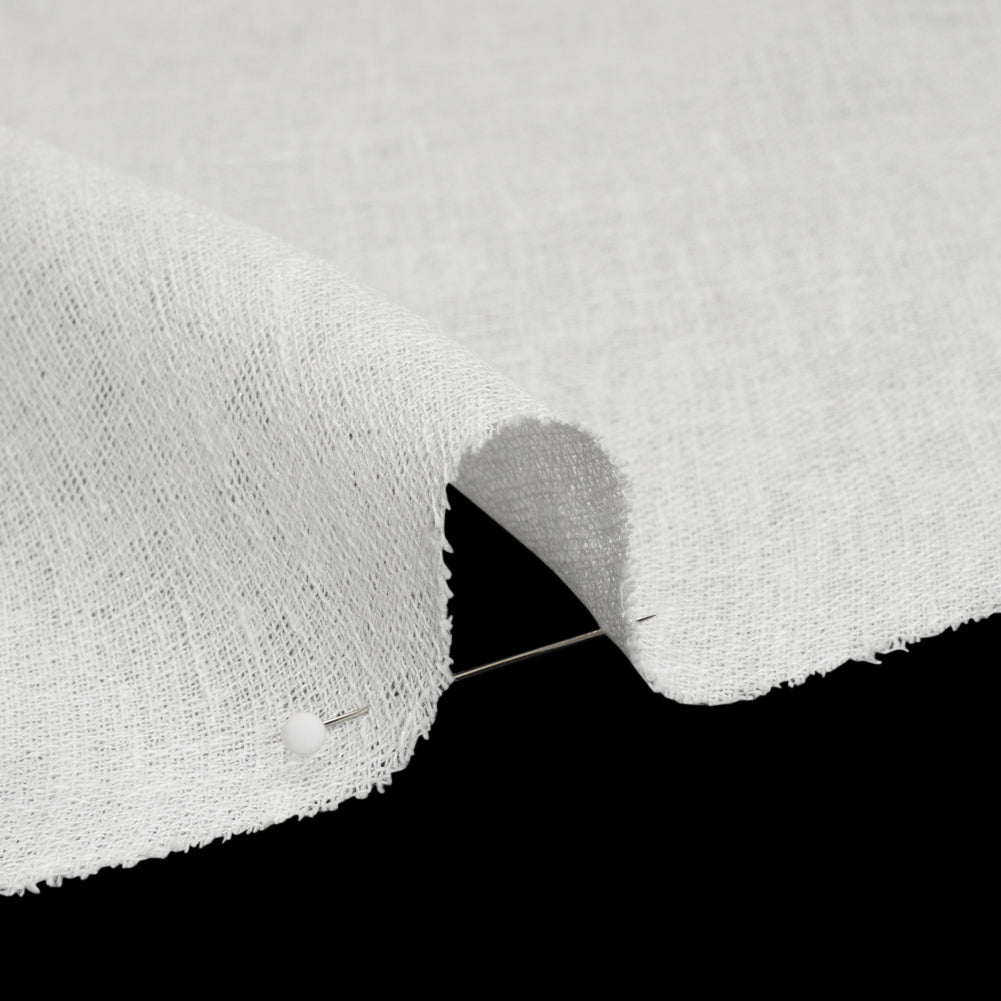 Slubbed Gauzy Drapery Sheer Fabric 118" - Chalk - British Imported